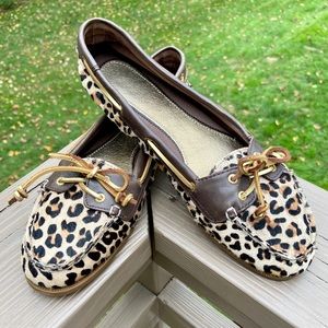 Sperry Topsider Cheetah Print Loafers